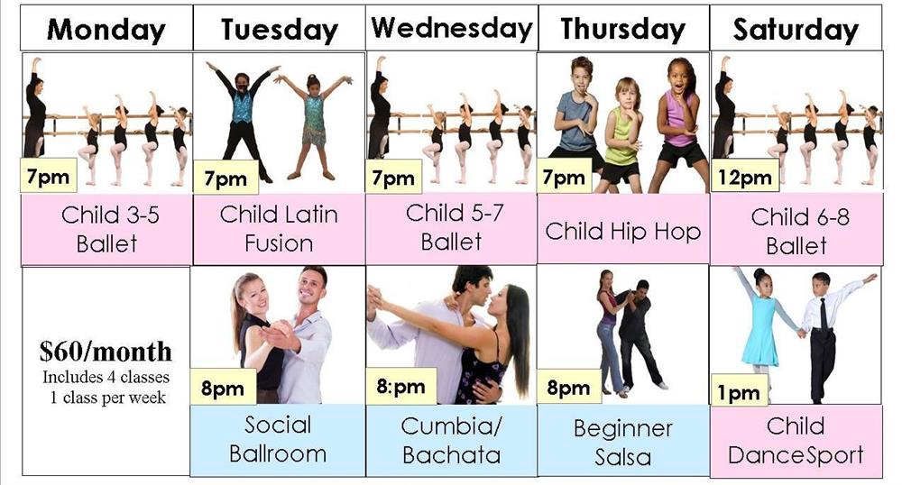 Clases de baile grupo para adultos y ninos en Houston
